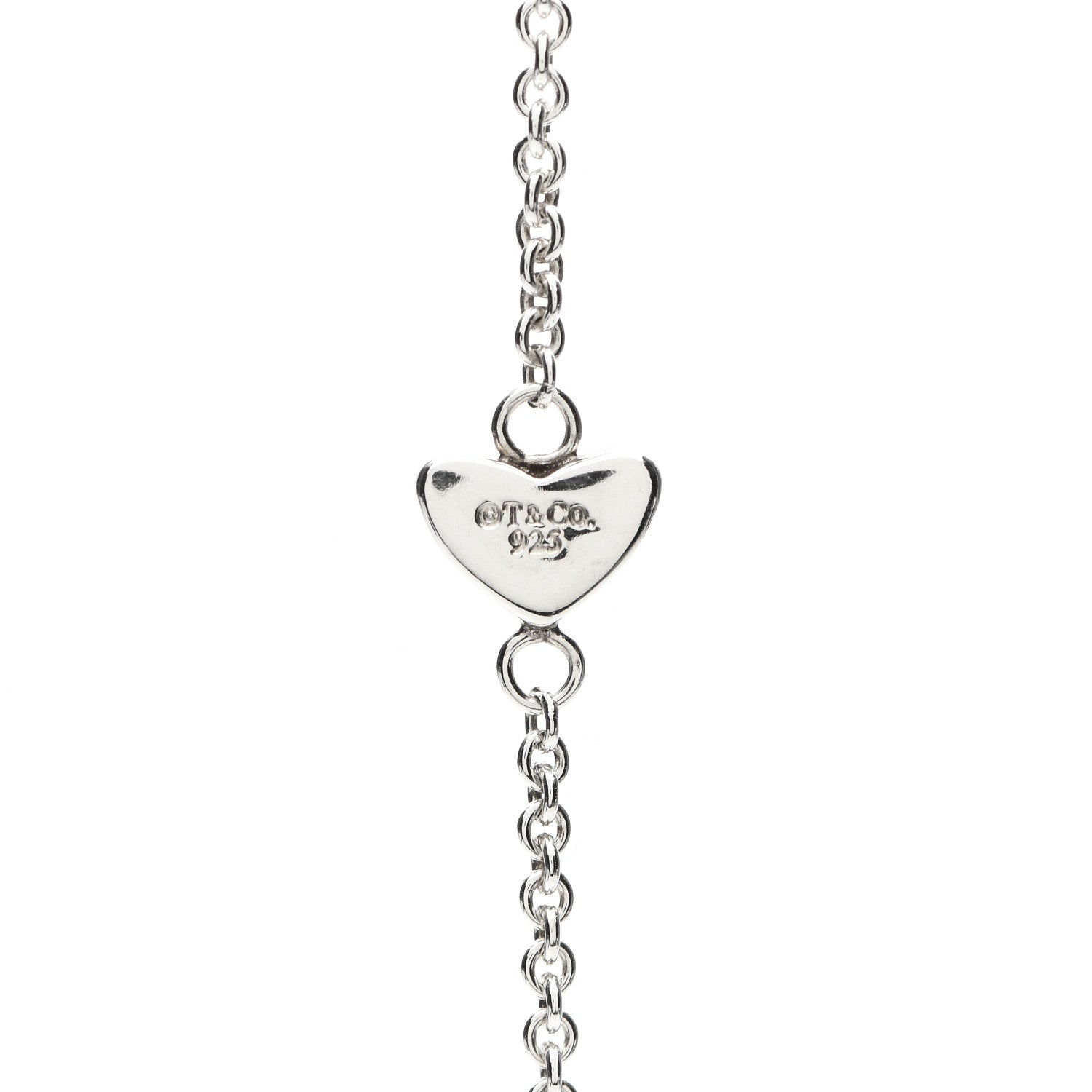 Tiffany Sterling Silver Heart Lariat Necklace 4 of 6