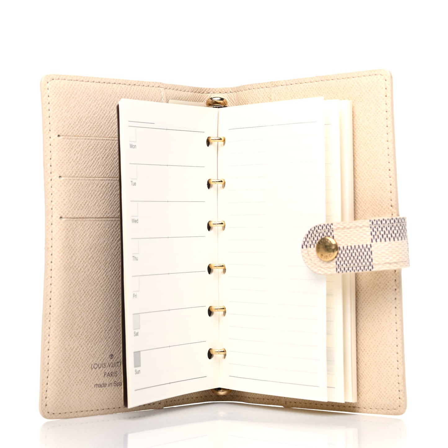 Damier Azur Small Ring Agenda Cover