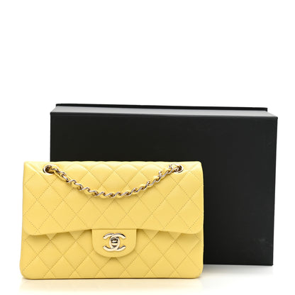 Chanel Caviar Quilted Small Double Flap Yellow 11 of 11