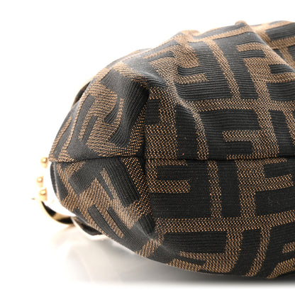 Fendi Zucca Cuoio Lucido Small Chef Shoulder Bag Tobacco White 8 of 9