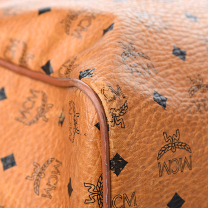 MCM Visetos Boston Weekender Bag Cognac 18 of 22