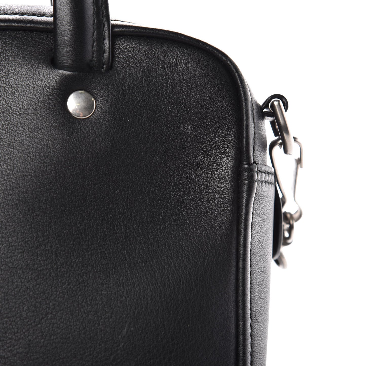 Shiny Day Calfskin XS Triangle Square Bag Black