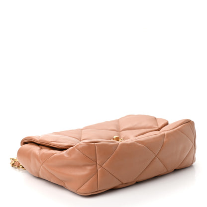 Chanel Lambskin Quilted Large Chanel 19 Flap Brown 4 of 9