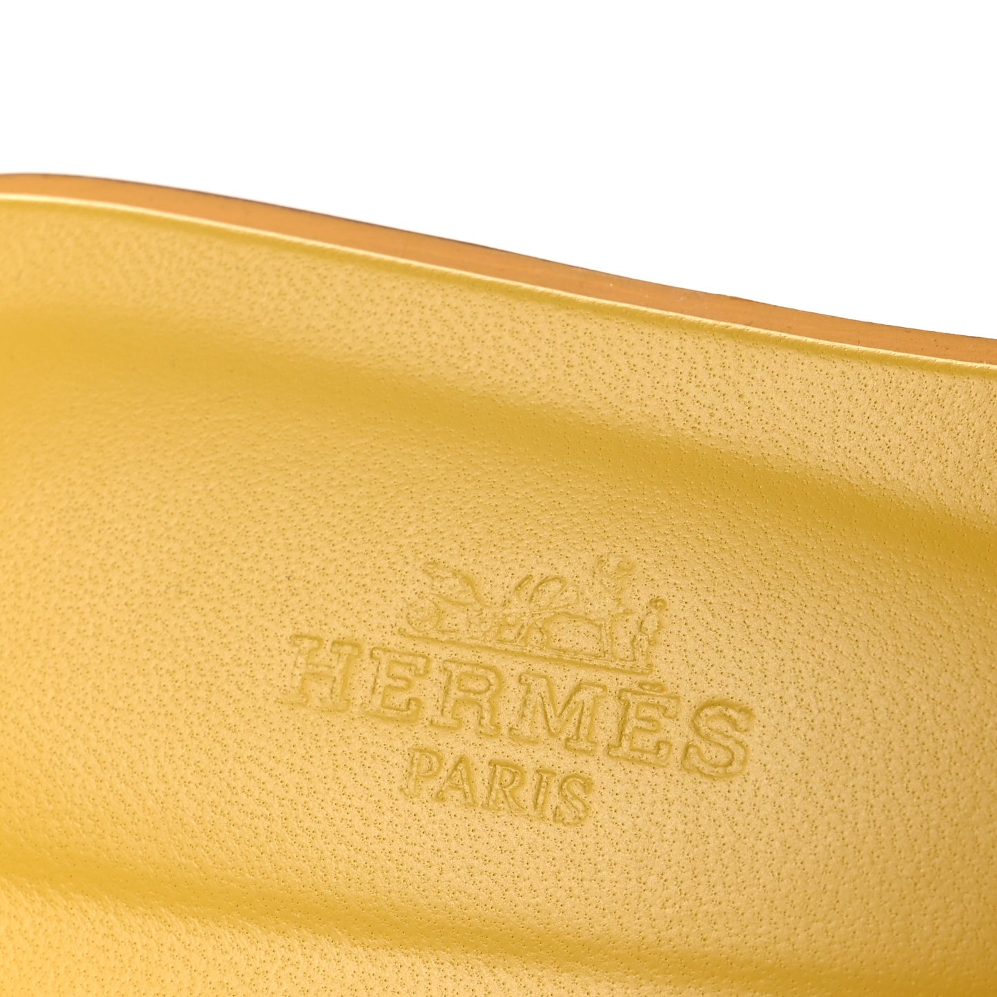 Box Calfskin Oran Sandals 37.5 Jaune Citron