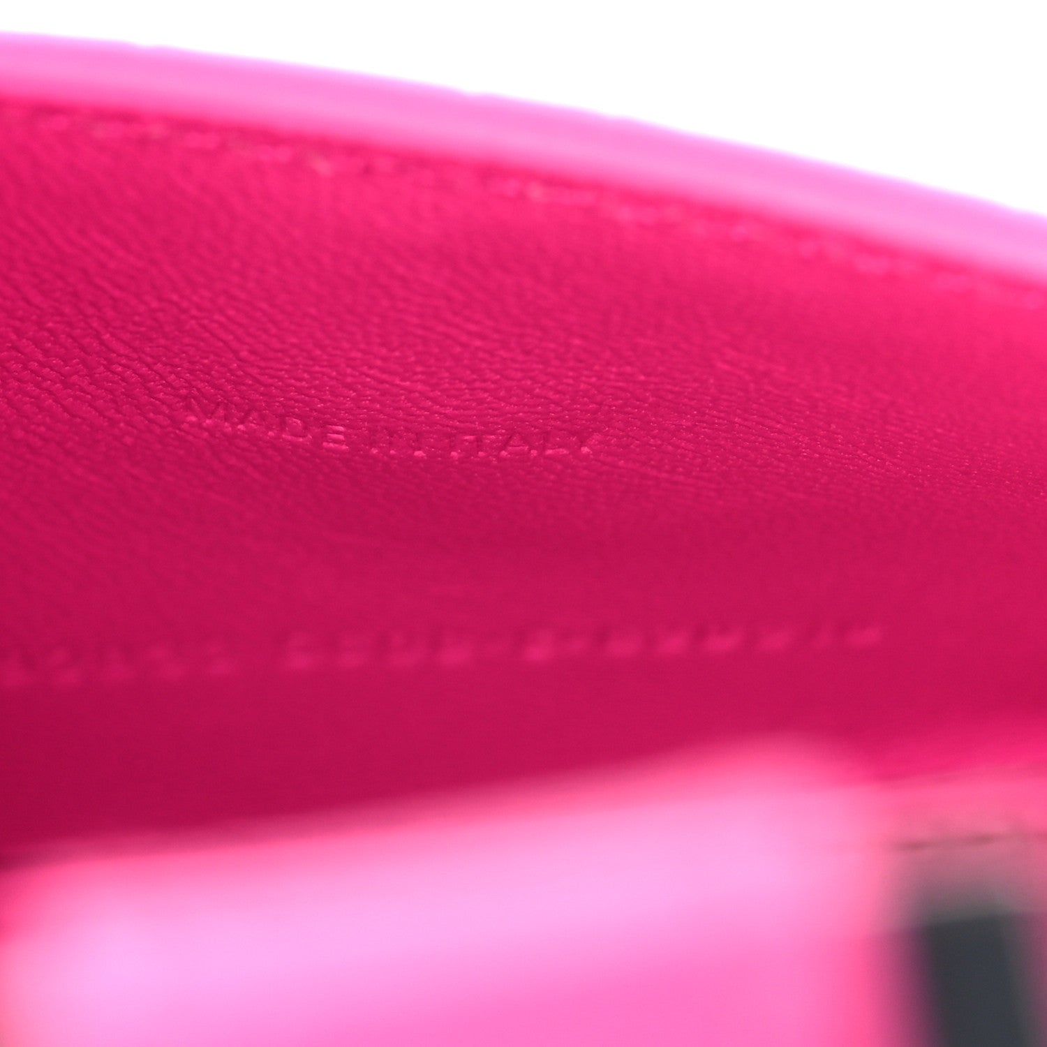 Balenciaga Shiny Calfskin Crocodile Embossed Hourglass Top Handle Bag XS Neon Pink 7 of 10
