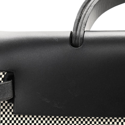 Hermes Vache Hunter Criss Viking Herbag Zip Retourne 31 PM Ecru Black 10 of 13