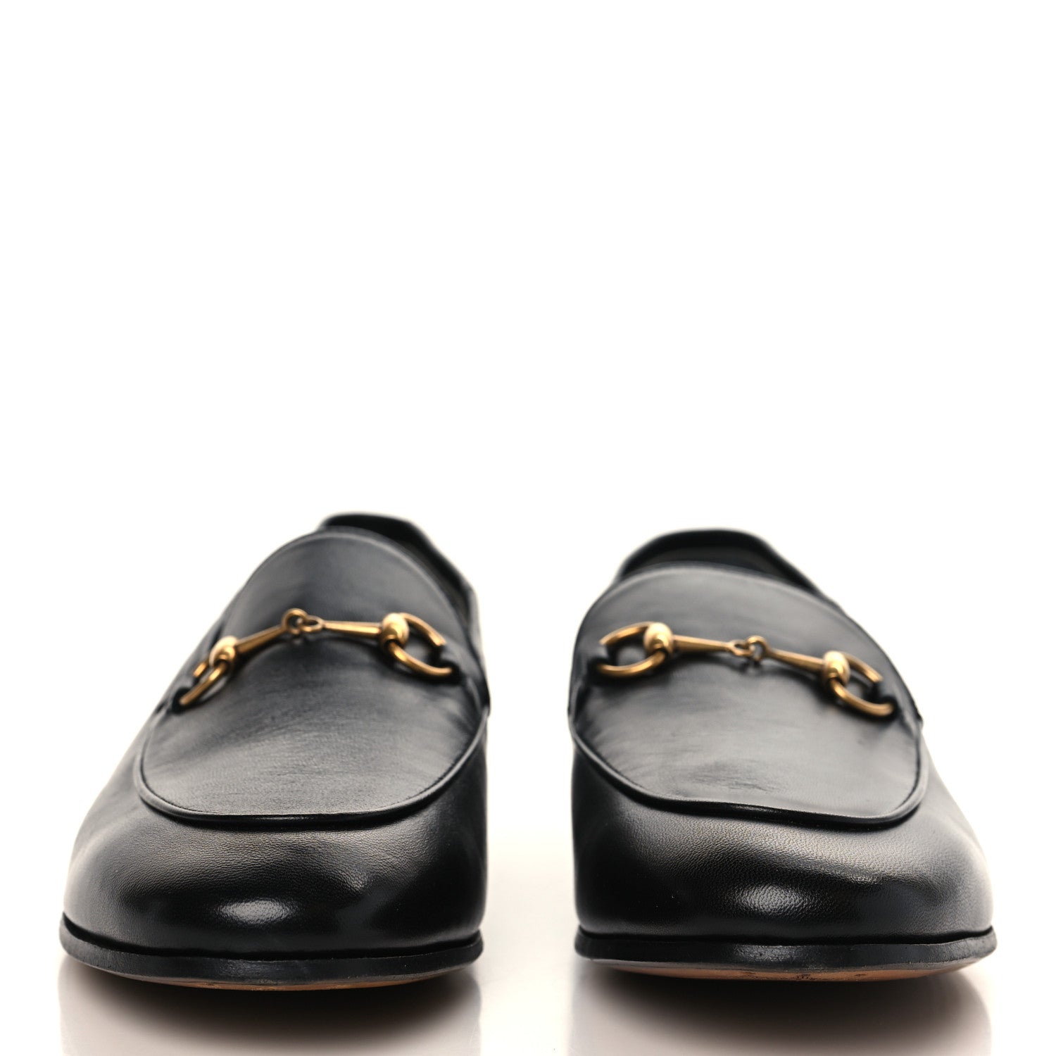 Gucci Lambskin Womens Brixton Horsebit Loafers 40.5 Black 2 of 9