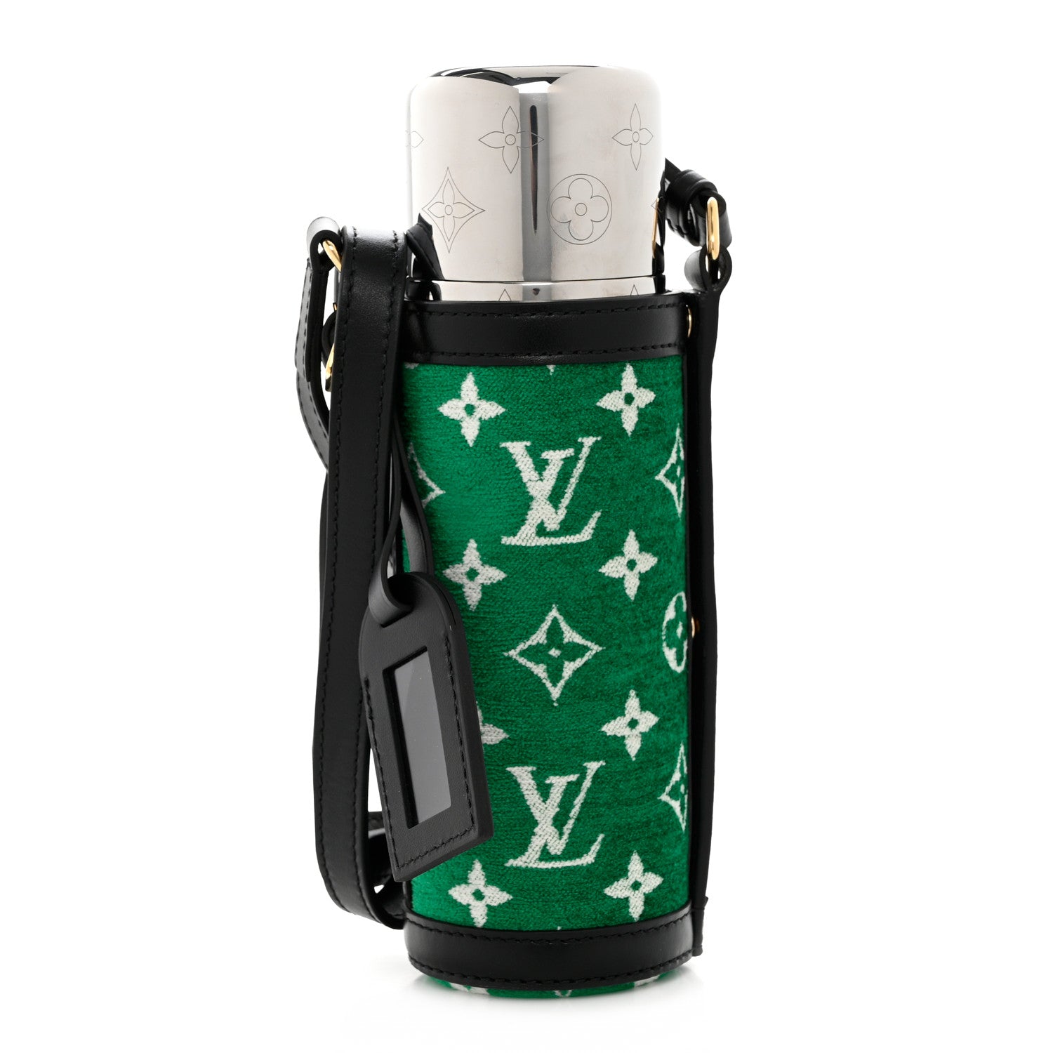 Louis Vuitton Jacquard Velvet Monogram Flask Holder Vert 3 of 9