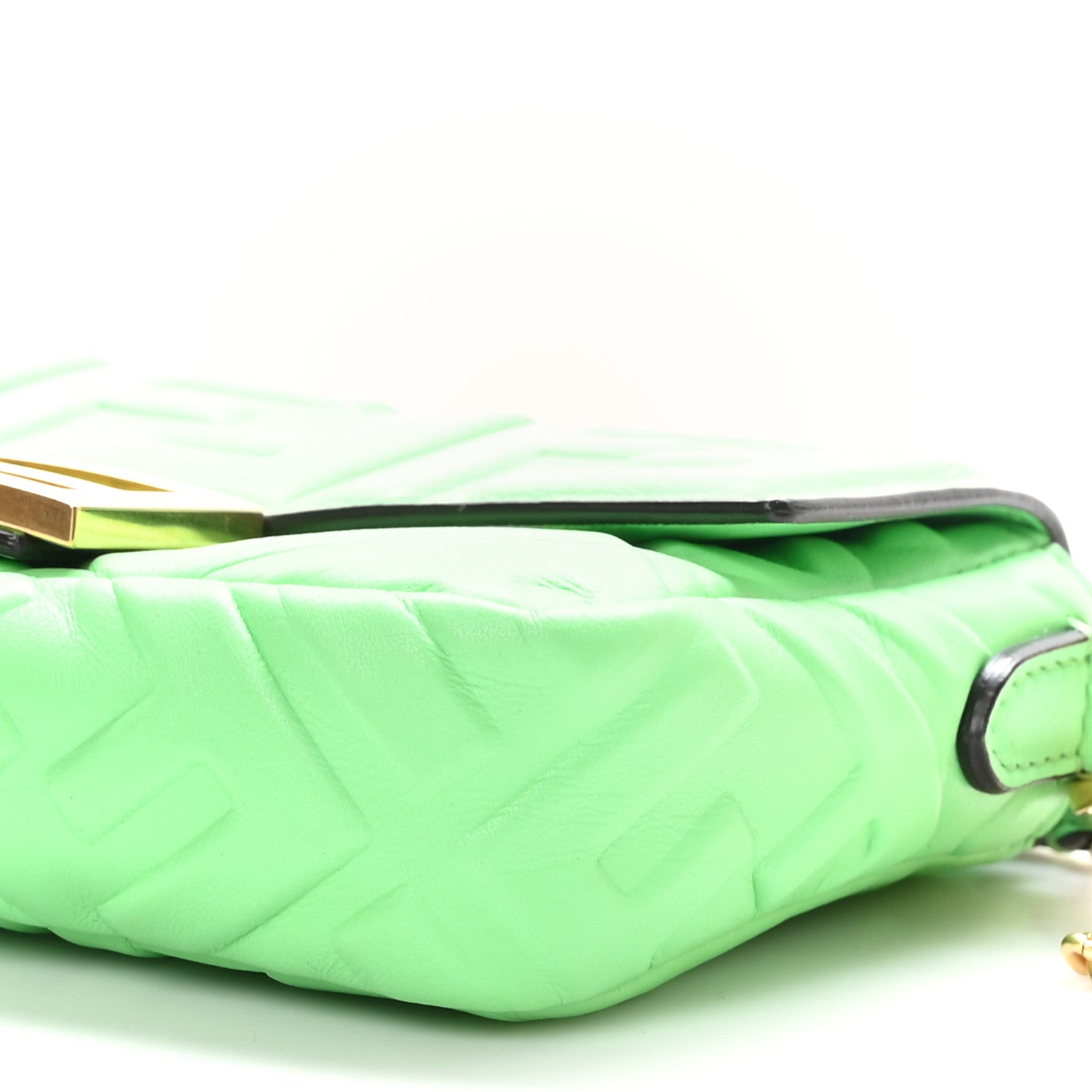 Fendi Nappa FF 1974 Embossed Mini Baguette Edamame 10 of 11