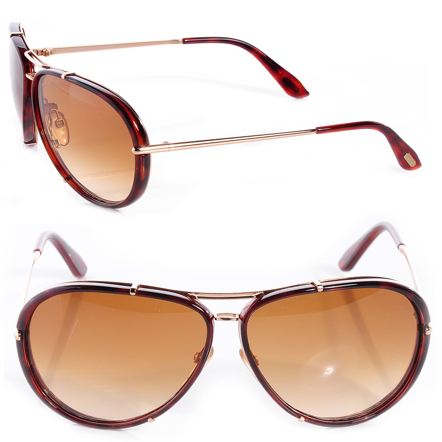 Tom Ford Cyrille Sunglasses TF109 Rose Gold 1 of 6