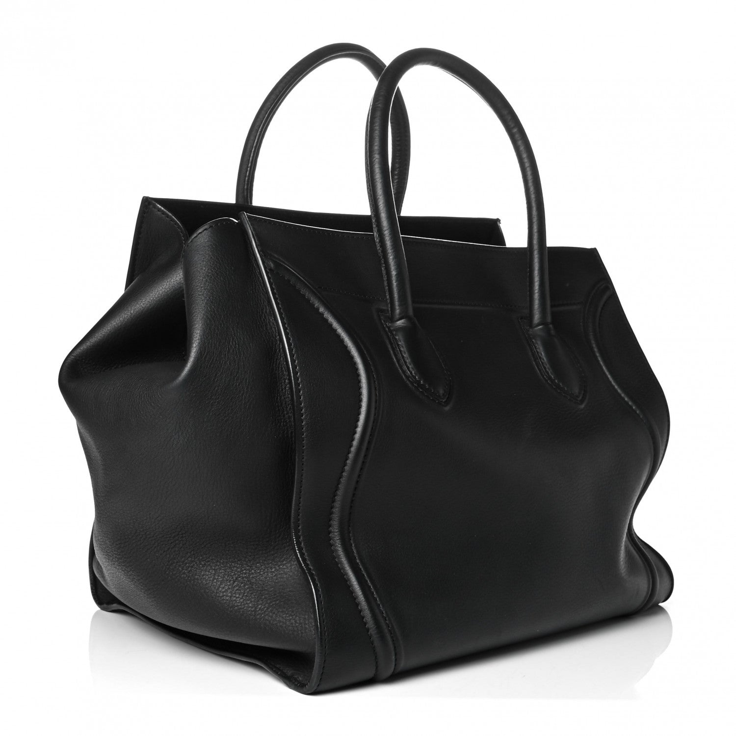 Celine Supple Calfskin Large Phantom Luggage Black 2 of 7