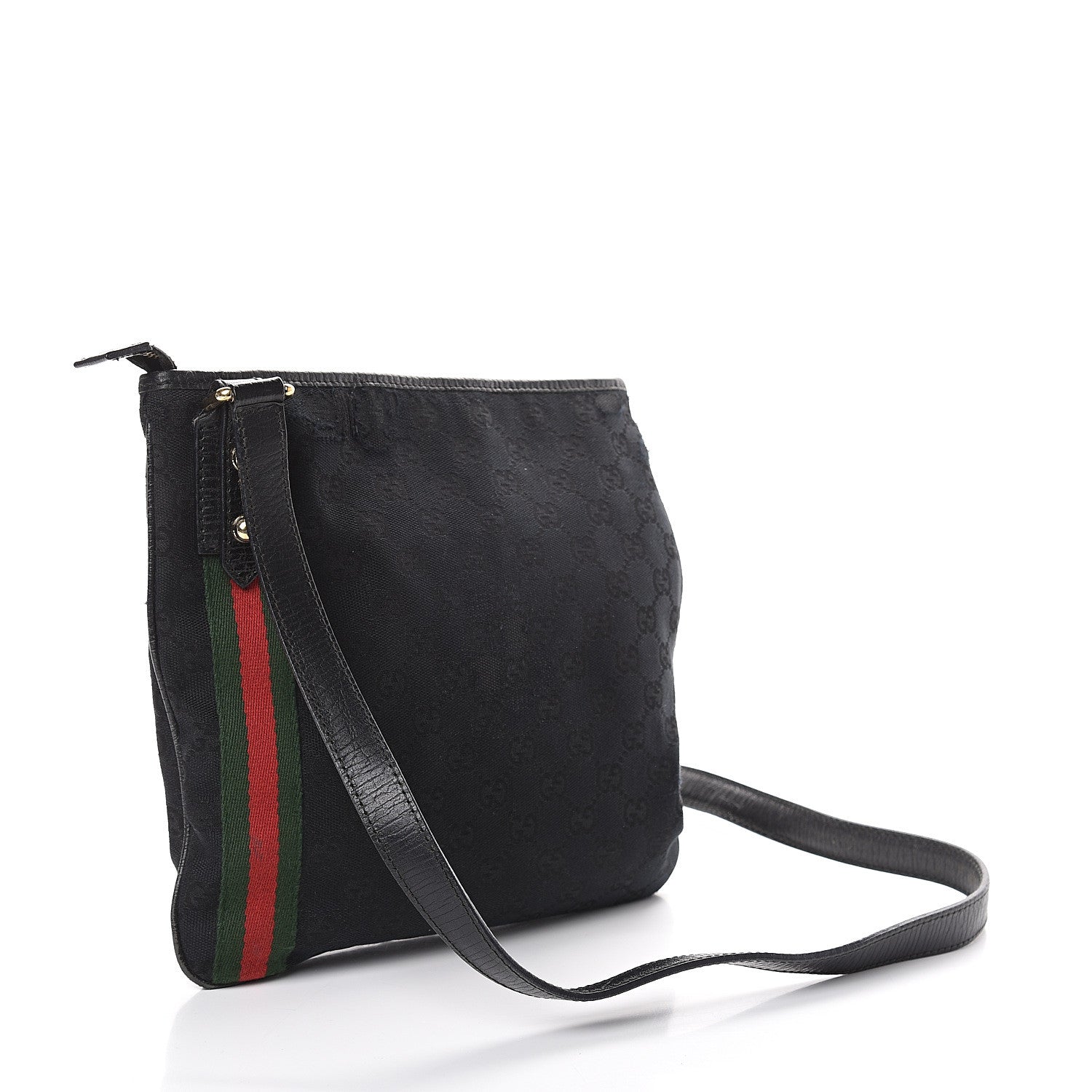 Gucci Monogram Web Jolicoeur Charms Messenger Bag Black 2 of 7