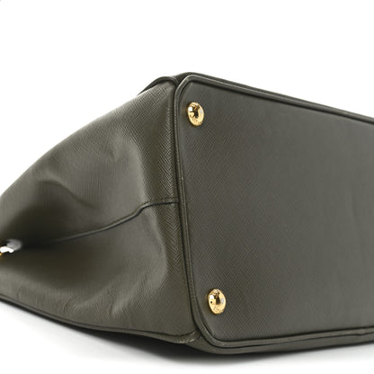Prada Saffiano Medium Galleria Double Zip Tote Militare 8 of 9