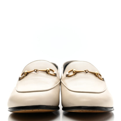 Gucci Lambskin Womens Brixton Horsebit Loafers 39 Mystic White 2 of 10