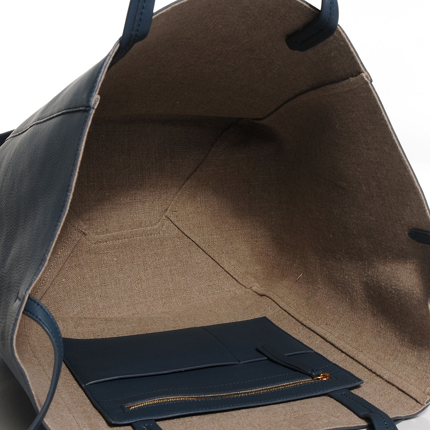 Celine Grained Calfskin Medium Horizontal Cabas Phantom Slate 5 of 7
