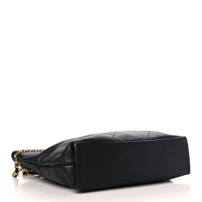 Chanel Calfskin Stitched Small Shopping Tote Black 4 of 11