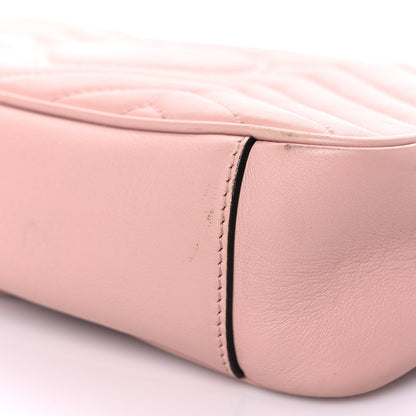 Gucci Calfskin Matelasse Small GG Marmont Shoulder Bag Perfect Pink 17 of 21