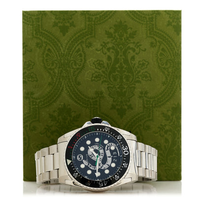 Gucci Stainless Steel 45mm Dive Snake Quartz Watch Black 5 of 5