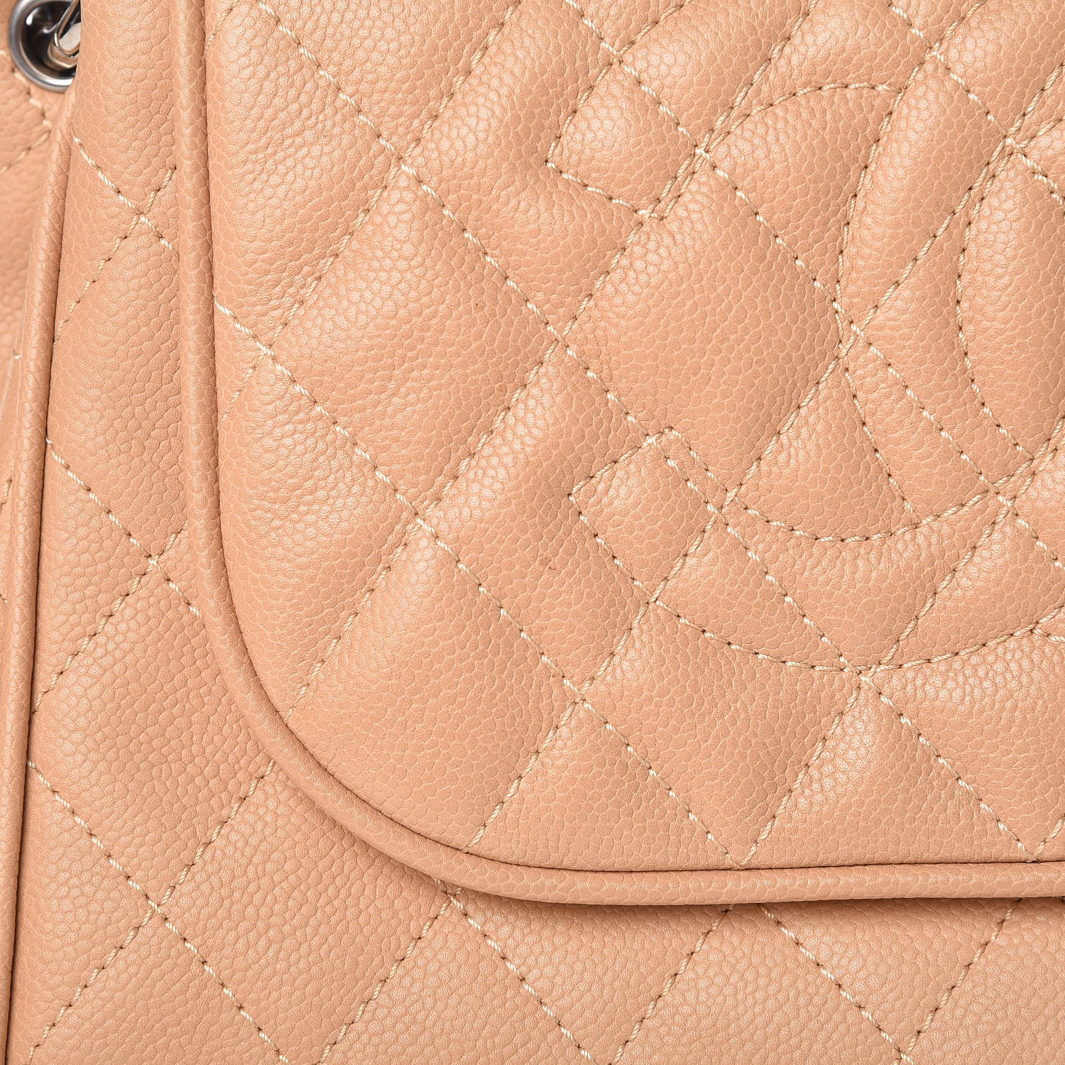 Chanel Caviar Quilted Timeless Accordion Flap Beige 8 of 10