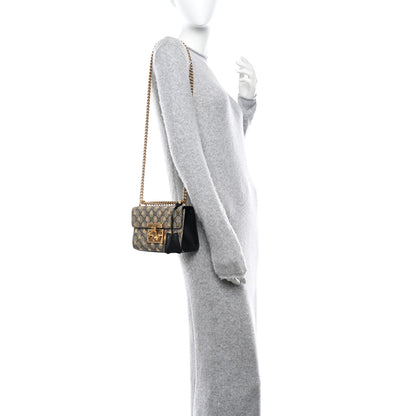 Gucci GG Supreme Monogram Bees Small Padlock Shoulder Bag Black 2 of 11