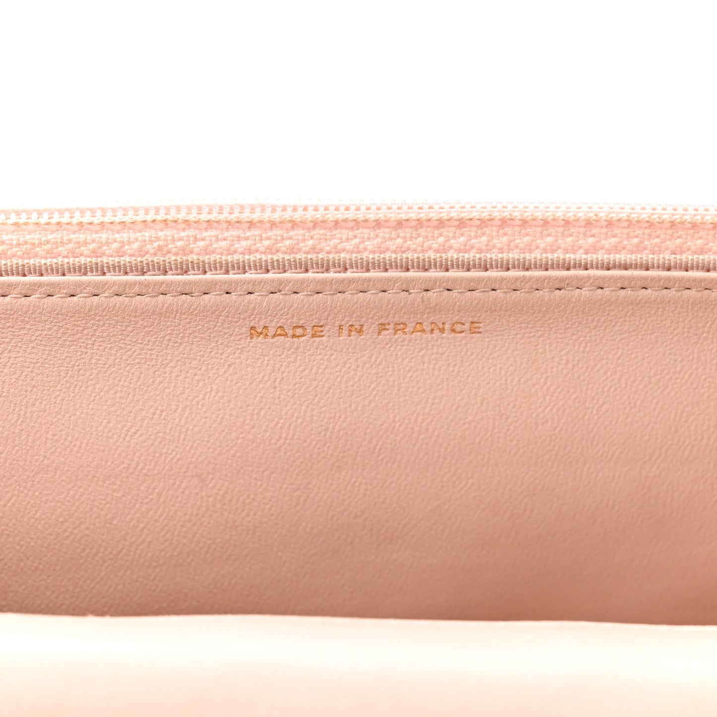 Lambskin Quilted Wallet On Chain WOC Light Pink