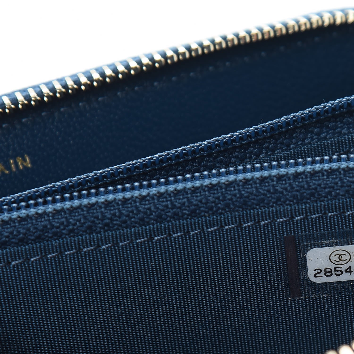Chanel Lambskin Quilted 19 Small Zip Around Wallet Blue 7 of 9