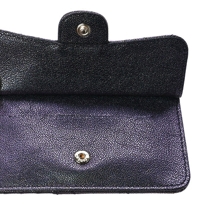 Chanel Iridescent Caviar Quilted Flap Zip Card Holder Black 8 of 13