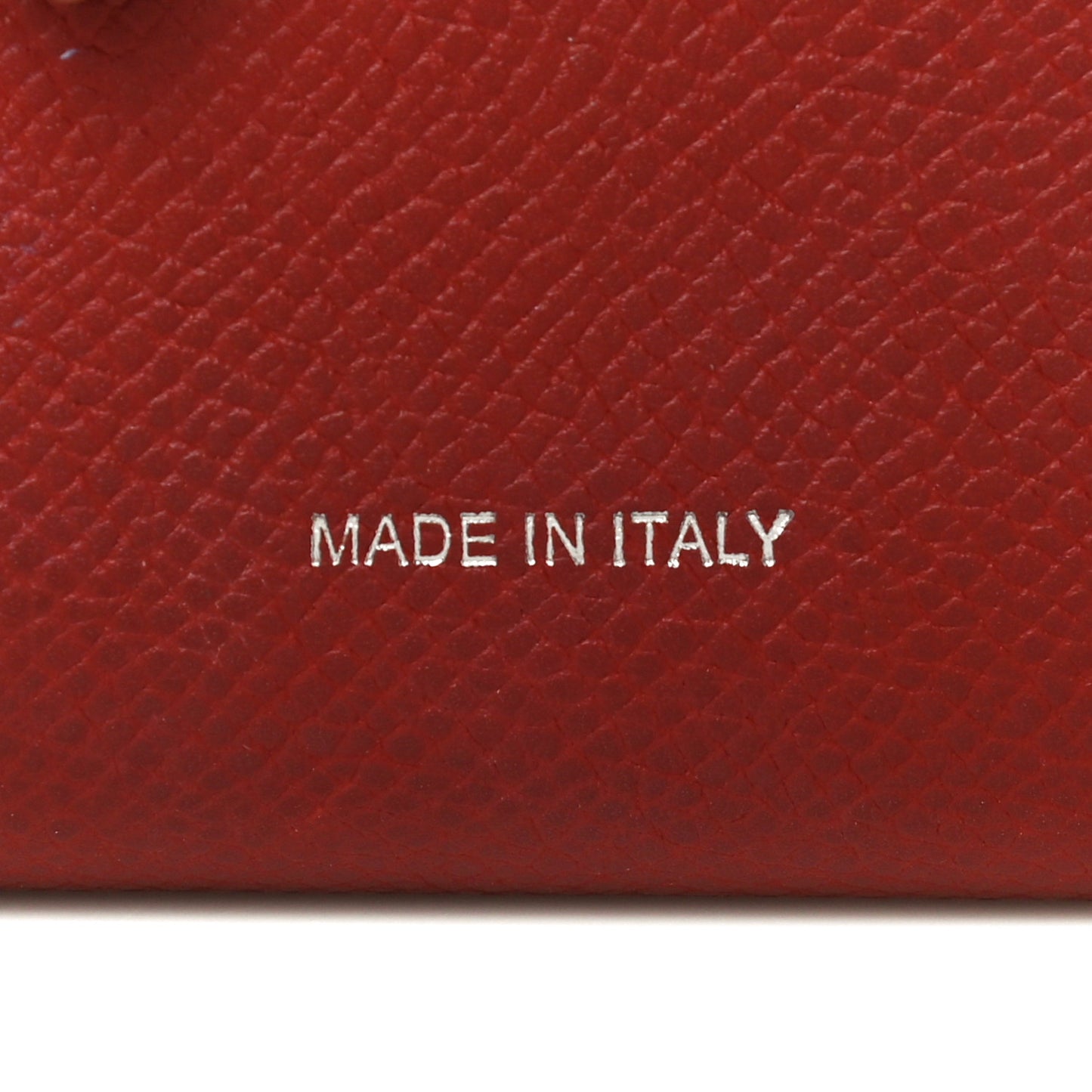 Grained Calfskin Medium Multifunction Strap Wallet Scarlet