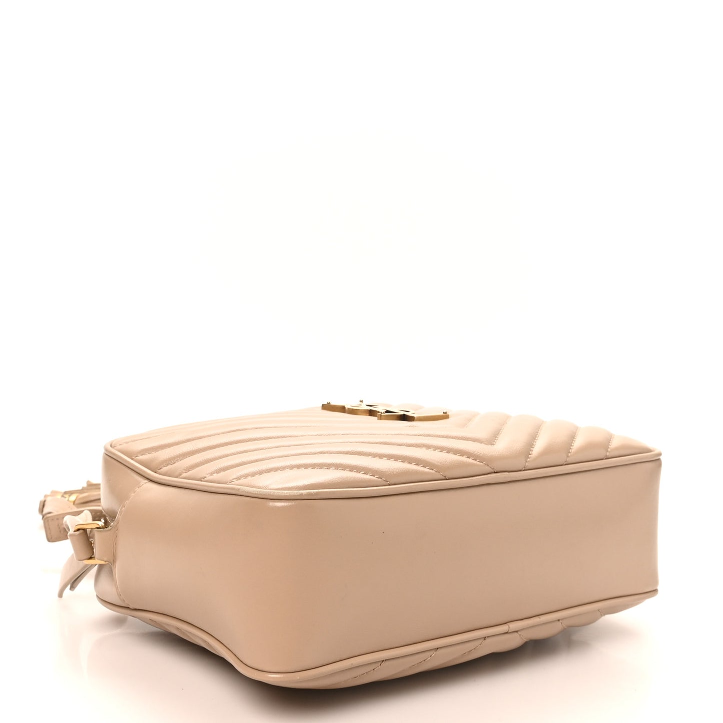 Calfskin Matelasse Monogram Lou Camera Bag Dark Beige