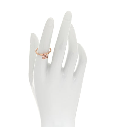 David Yurman 18K Rose Gold Diamond Morganite 7mm Chatelaine Ring 54 7 2 of 4