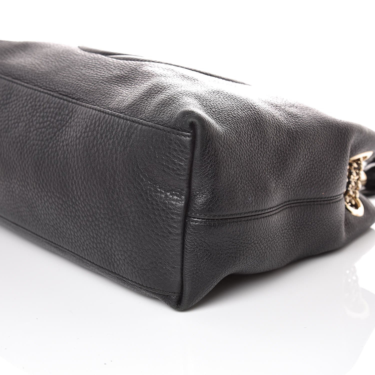Gucci Pebbled Calfskin Medium Soho Chain Shoulder Bag Black 6 of 16