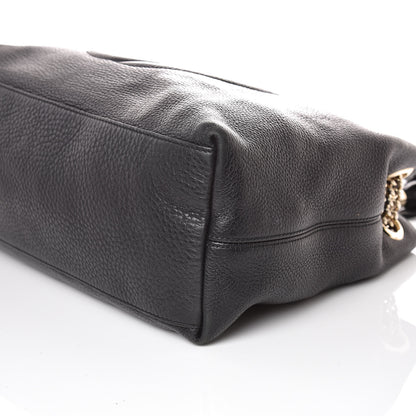 Gucci Pebbled Calfskin Medium Soho Chain Shoulder Bag Black 6 of 16