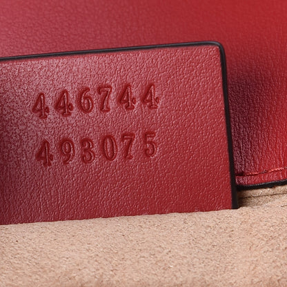 Gucci Calfskin Matelasse Mini GG Marmont Shoulder Bag Hibiscus Red 9 of 9
