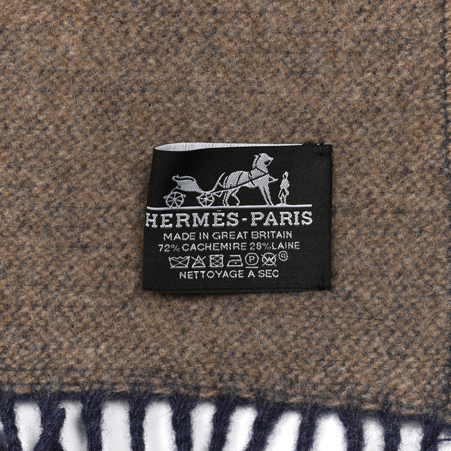 Cashmere Wool Rocabar Blanket Encre Ficelle