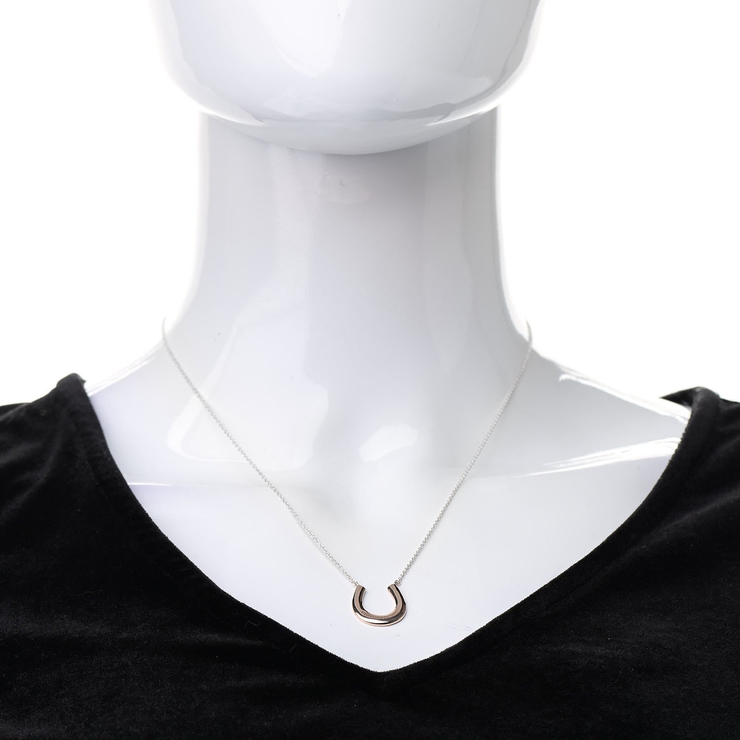 Tiffany Sterling Silver Rubedo 1837 Horseshoe Pendant Necklace 2 of 7