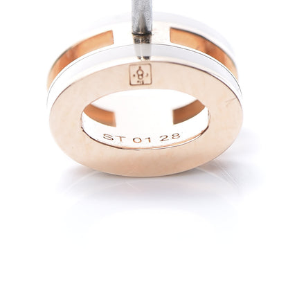 Hermes Rose Gold Lacquered Pop H Earrings Marron Glace 5 of 6