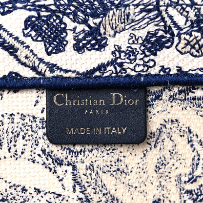 Christian Dior Canvas Embroidered Large Dioriviera Toile De Jouy Book Tote Blue 7 of 8