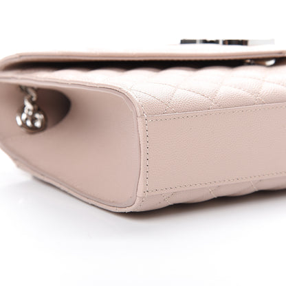 Saint Laurent Grain De Poudre Textured Mixed Matelasse Medium Triquilt Monogram Satchel Marble Pink 8 of 9