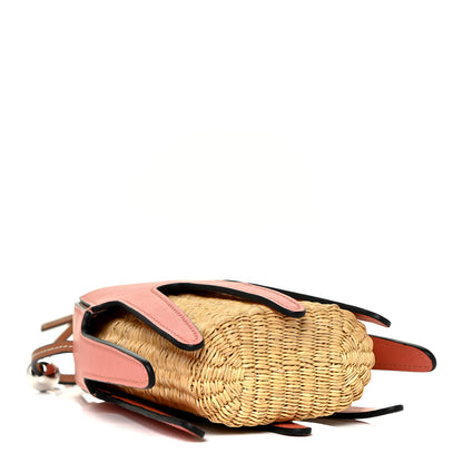 Loewe Calfskin Wicker Paula's Ibiza Octopus Mini Crossbody Natural Pink Tulip 4 of 10