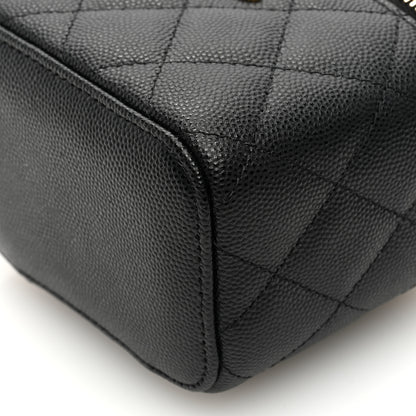 Chanel Caviar Quilted Mini Vanity Case With Chain Black 10 of 11