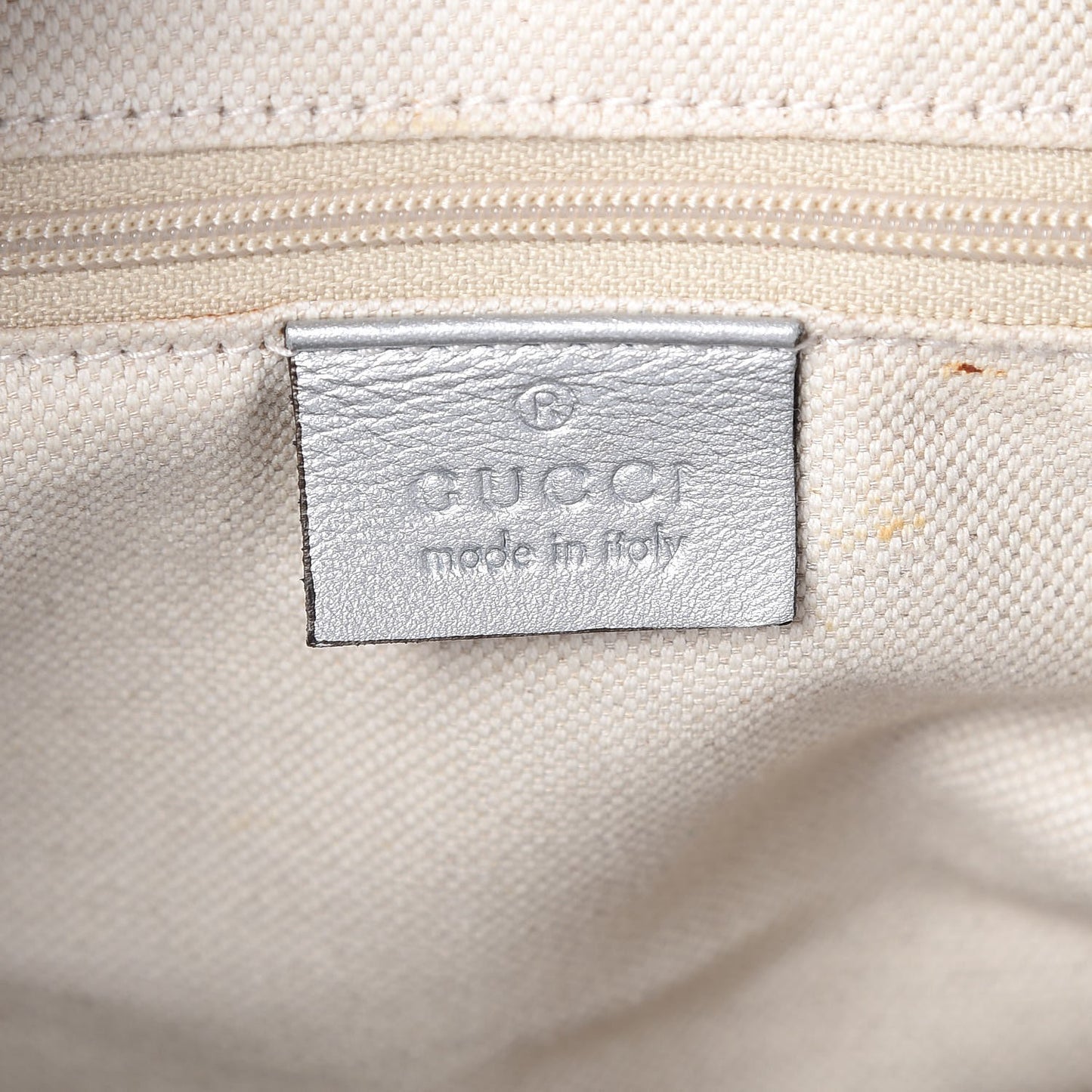 Metallic Guccissima Medium Sukey Hobo Silver