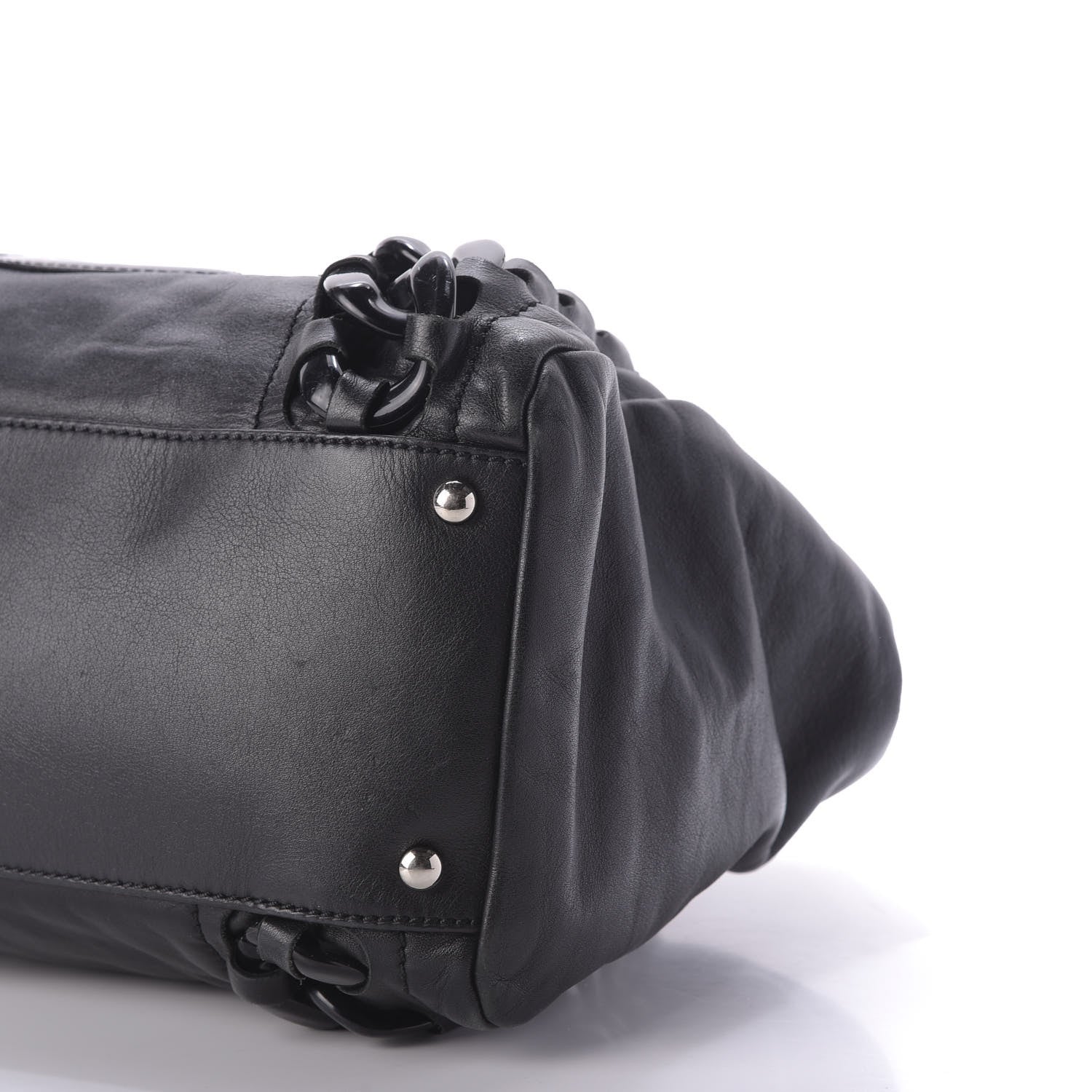 Chanel Calfskin Modern Chain Rhodoid East West Tote Black 7 of 11