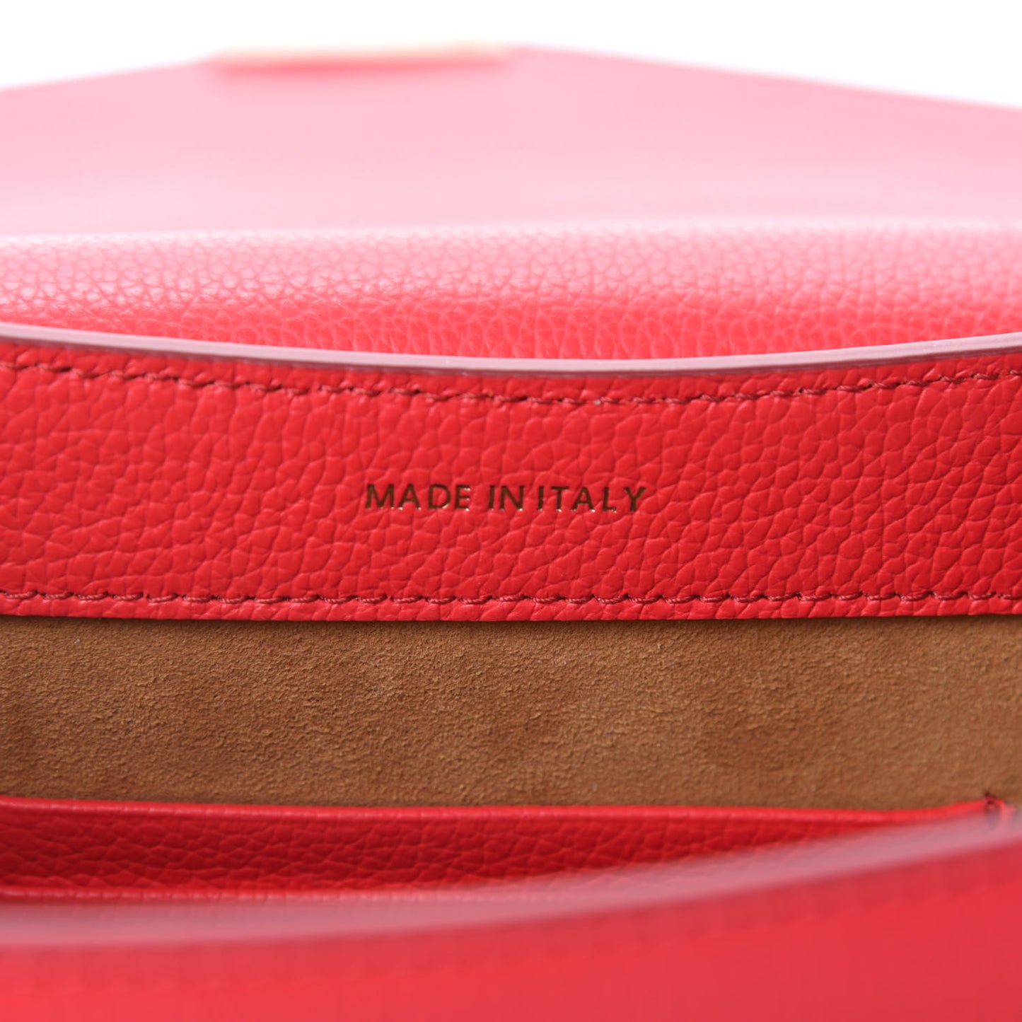 Grained Calfskin Small Patricia Studded Crossbody Bag Chinese Red