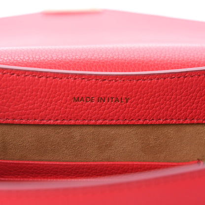 MCM Grained Calfskin Small Patricia Studded Crossbody Bag Chinese Red 9 of 10