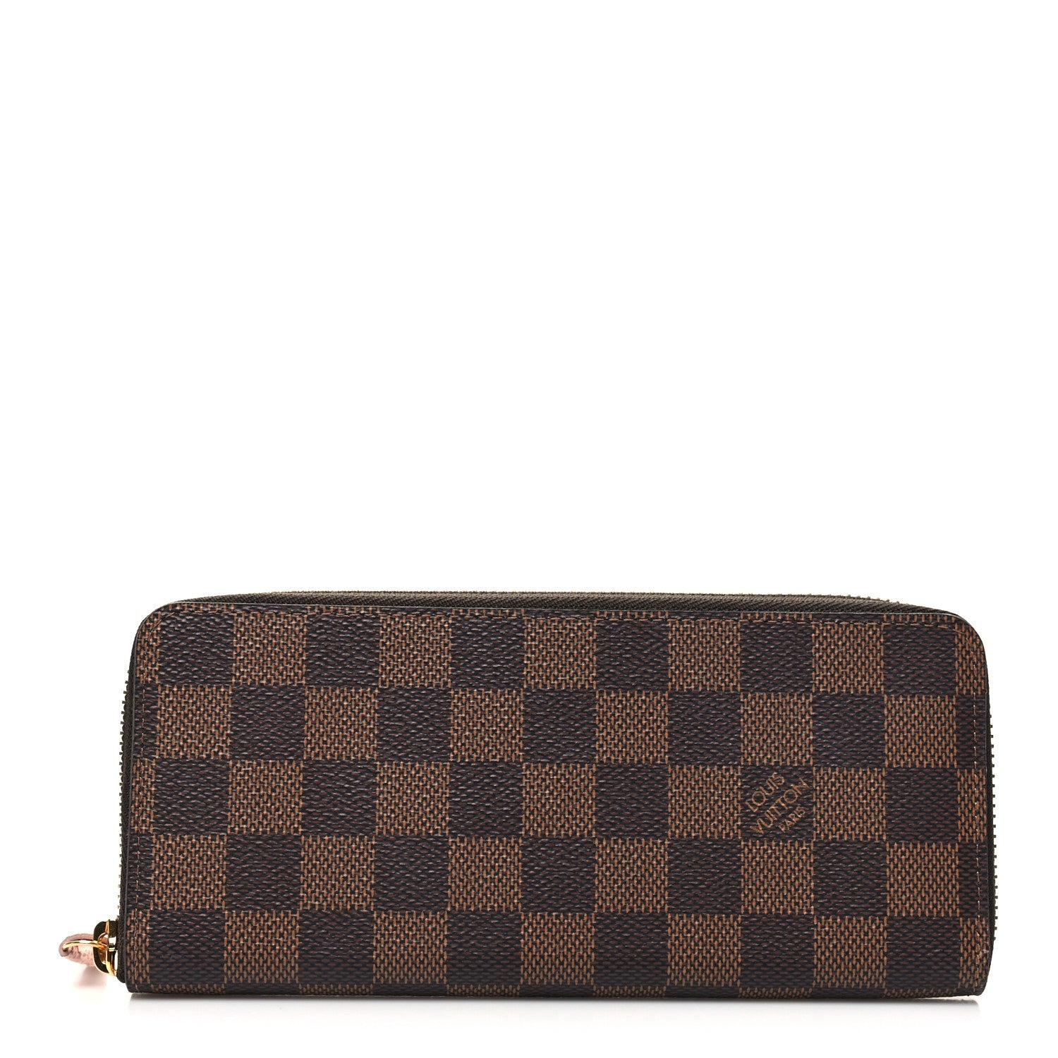 Louis Vuitton Damier Ebene Clemence Wallet Rose Ballerine 1 of 9
