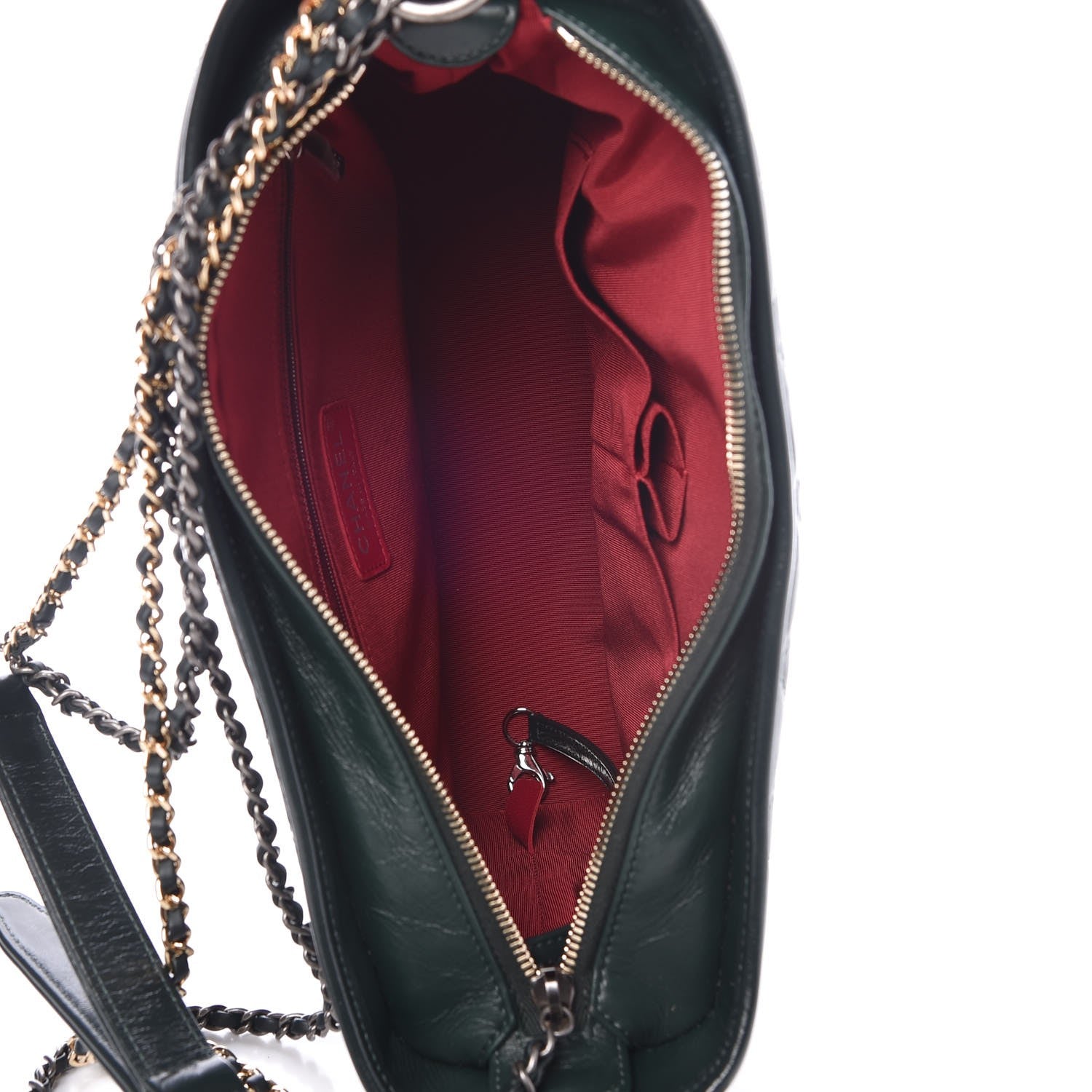Chanel Aged Calfskin Quilted Medium Gabrielle Hobo Green 5 of 8