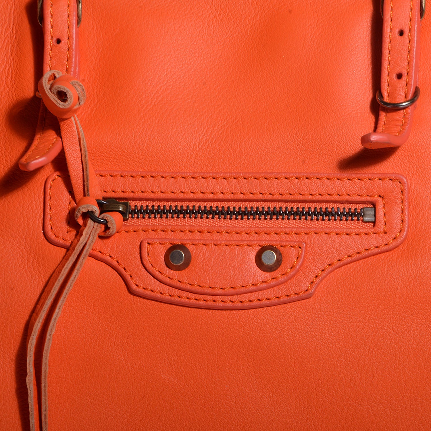 Balenciaga Veau Leather Papier A4 Tote Tangerine 10 of 10