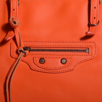 Balenciaga Veau Leather Papier A4 Tote Tangerine 10 of 10