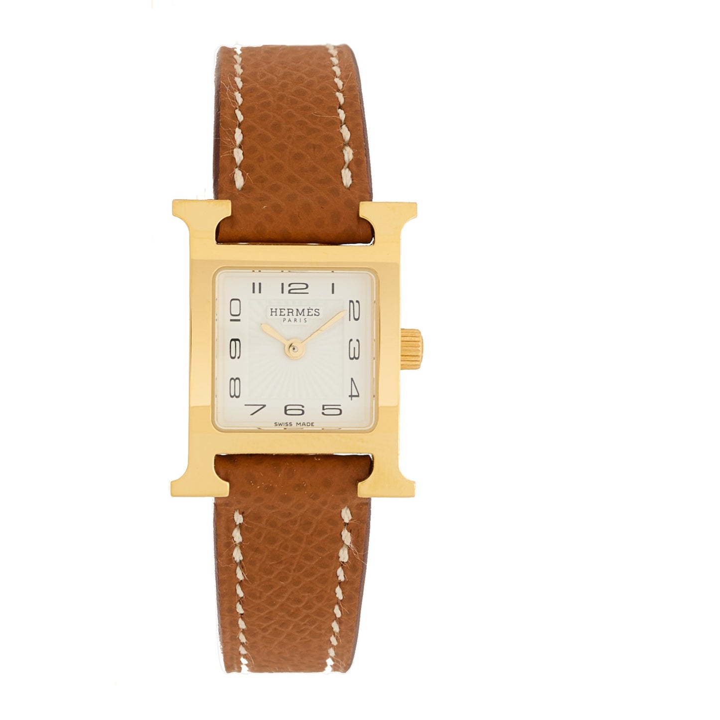 Stainless Steel Epsom 17.2mm Heure H Hour Quartz Watch Gold