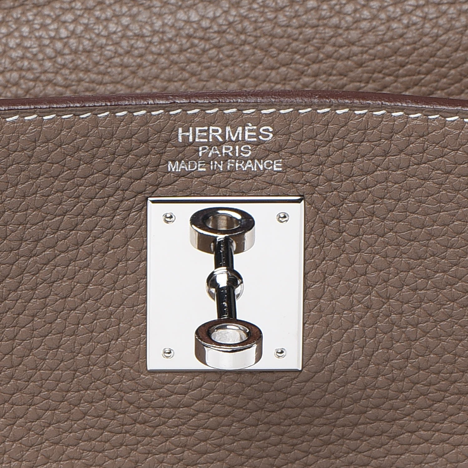 Hermes Taurillon Clemence Retourne Kelly 40 Etoupe 24 of 36